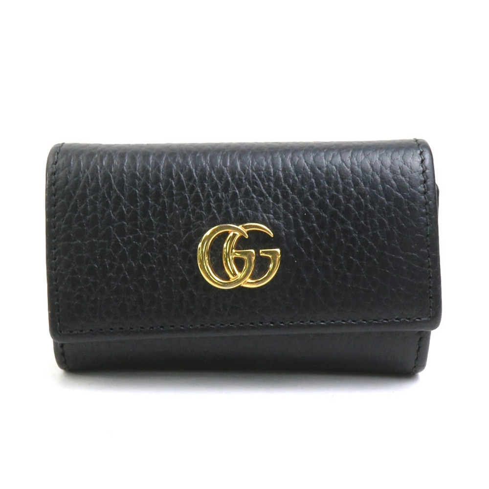 Gucci GG Marmont Leather Key Case Black